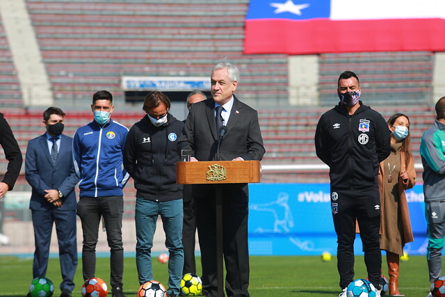 Presidente Piñera anunció el regreso del fútbol chileno para el fin de semana del 29 de agosto Presidente Piñera anunció el regreso del fútbol chileno para el fin de semana del 29 de agosto