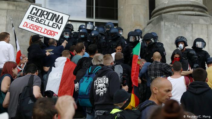Alemania, escandalizada por radicalización del movimiento «antimascarilla» Alemania, escandalizada por radicalización del movimiento