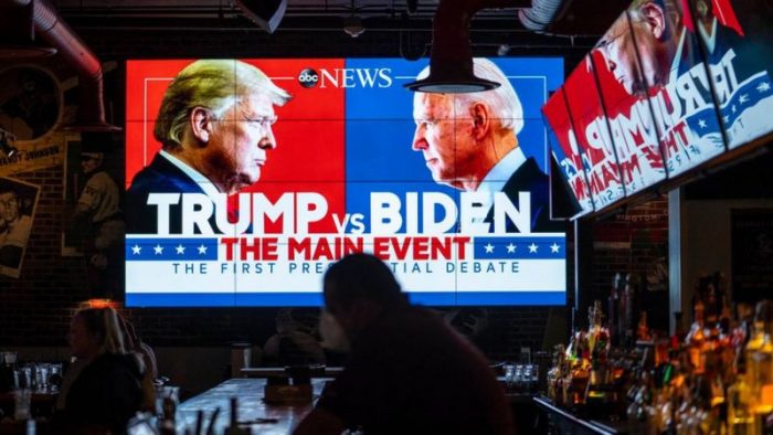 Debate Trump vs Biden: lo que el caótico enfrentamiento entre los candidatos a la presidencia muestra sobre el deterioro político de EE.UU. Debate Trump vs Biden: lo que el caótico enfrentamiento entre los candidatos a la presidencia muestra sobre el deterioro político de EE.UU.