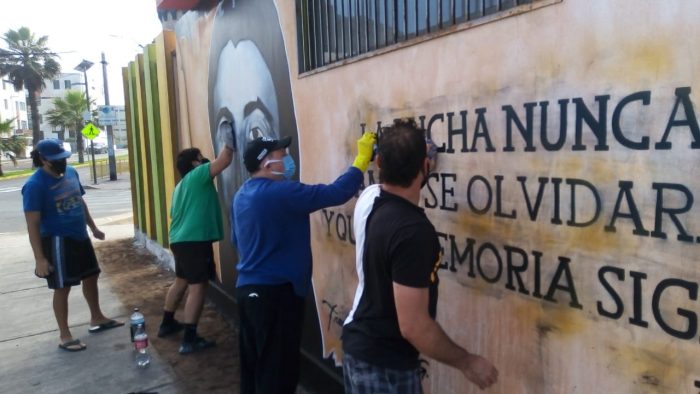 Atentan contra mural de ejecutado político Freddy Taberna en Iquique