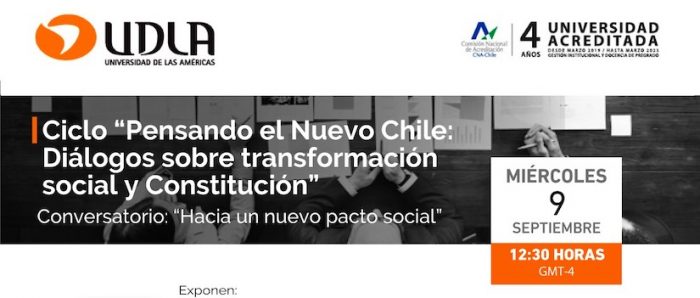 Conversatorio: “Hacia un nuevo pacto social” vía online Conversatorio: “Hacia un nuevo pacto social” vía online