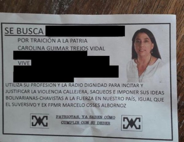 Comunidad de la Escuela de Periodismo USACH expresa repudio por amenazas ultraderechistas a profesora Carolina Trejo Comunidad de la Escuela de Periodismo USACH expresa repudio por amenazas ultraderechistas a profesora Carolina Trejo