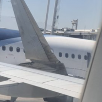 Aviones protagonizan choque de alas en el Aeropuerto de Santiago: no se reportan personas lesionadas