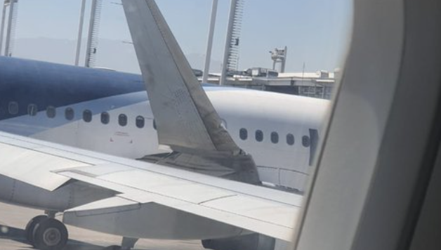 Aviones protagonizan choque de alas en el Aeropuerto de Santiago: no se reportan personas lesionadas