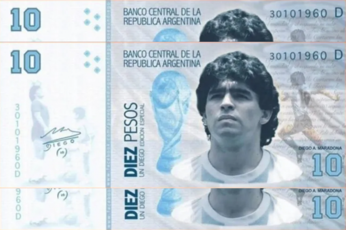 De la cancha al mercado: Proponen que billete de 10 pesos argentino lleve la cara de Diego Maradona De la cancha al mercado: Proponen que billete de 10 pesos argentino lleve la cara de Diego Maradona