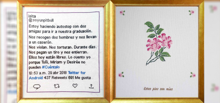 “Detrás del aire hay monstruos”, bordados feministas contra la violencia de género “Detrás del aire hay monstruos”, bordados feministas contra la violencia de género