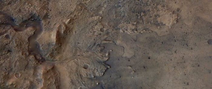 El cráter Jezero, lugar donde aterrizó el rover Perseverance El cráter Jezero, lugar donde aterrizó el rover Perseverance