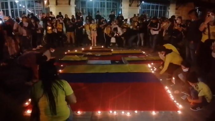 Manifestaciones en Providencia por represión policial en Colombia