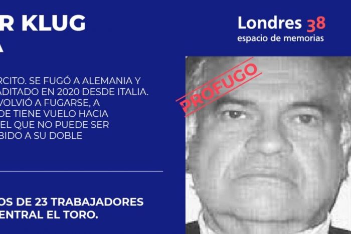 Fugado coronel (r) Walter Klug, condenado en Chile por DDHH, dio positivo por Covid y se posterga su expulsión desde Argentina Fugado coronel (r) Walter Klug, condenado en Chile por DDHH, dio positivo por Covid y se posterga su expulsión desde Argentina