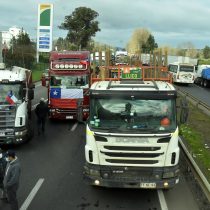 Camioneros protestan desde anoche en Collipulli exigiendo mayor seguridad en la zona