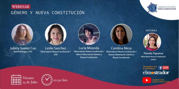 Observatorio Nueva Constitución presenta y analiza estudio sobre género y nueva Constitución