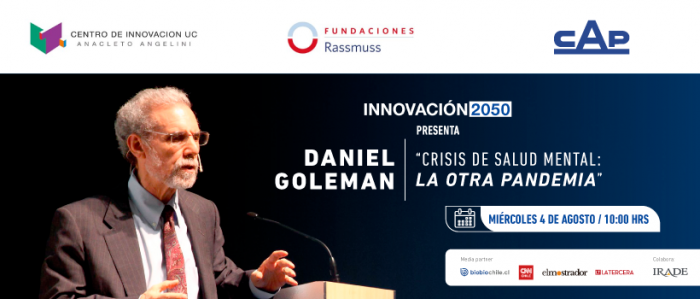 El Mostrador transmitirá charla de Daniel Goleman, autor de los best seller “Inteligencia emocional” e “Inteligencia social”, en evento Innovación 2050 El Mostrador transmitirá charla de Daniel Goleman, autor de los best seller “Inteligencia emocional” e “Inteligencia social”, en evento Innovación 2050