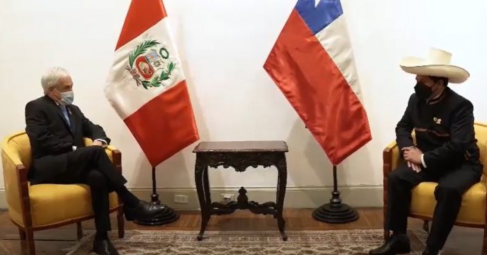 Presidente Piñera se reúne con Pedro Castillo en la antesala de cambio de mando en Lima: «Si le va bien al Perú, nos va bien a todos» Presidente Piñera se reúne con Pedro Castillo en la antesala de cambio de mando en Lima: