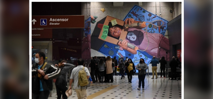 “Serendipia”: metro Hospitales inaugura mural en homenaje a las mujeres científicas y su rol durante la crisis sanitaria