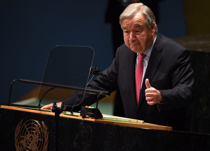 António Guterres da la alarma en la Asamblea General de la ONU: «El mundo nunca ha estado tan amenazado» António Guterres da la alarma en la Asamblea General de la ONU: