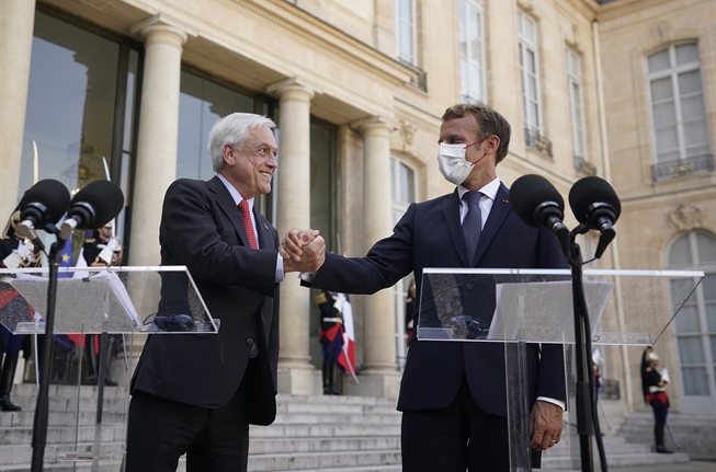 El Presidente Piñera, Macron y las inversiones europeas El Presidente Piñera, Macron y las inversiones europeas