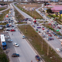 Automovilistas de Punta Arenas se movilizan en contra del alza a los combustibles