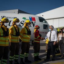Presidente Piñera presenta nuevo avión Hércules C130 para combatir incendios forestales