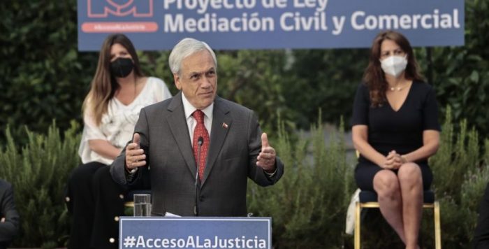 Presidente Piñera presentó proyecto de ley que regula la mediación civil y comercial