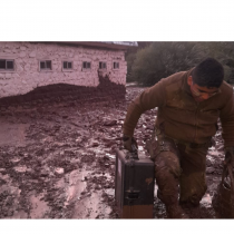 Cuartel de Carabineros queda con daños tras alud en Alto Bío Bío