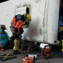 Accidente de taxibus dejó a ocho personas lesionadas en la ruta Concepción-Florida