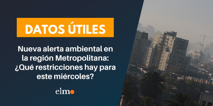 Nueva alerta ambiental en la región Metropolitana: ¿Qué restricciones hay para este miércoles?