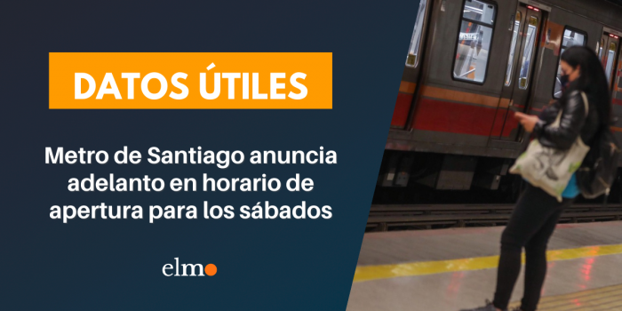 Metro de Santiago anuncia adelanto en horario de apertura para los sábados