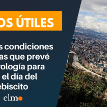 Revisa las condiciones climáticas que prevé Meteorología para Chile el día del plebiscito