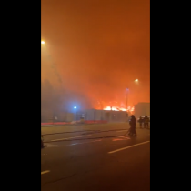Autopista del Itata se mantiene cerrada por incendios forestales: fuego llegó a plaza peaje Agua Amarilla
